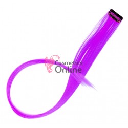 Extensie de par suvita simpla dreapta Vigurous de 50 cm cu clips SUV101 - Mov Neon